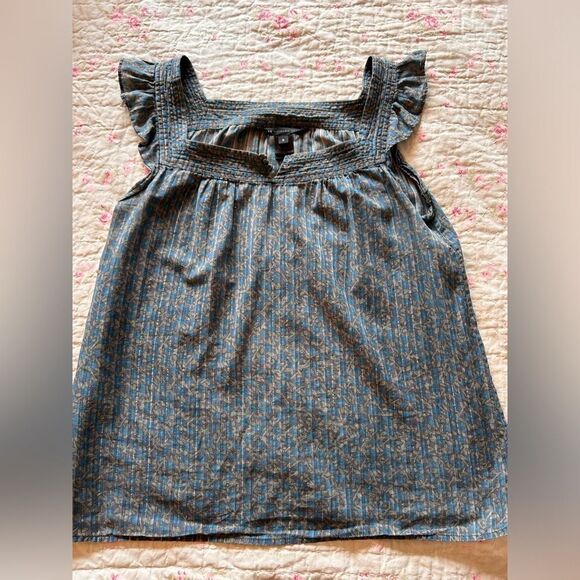 Marc by Marc Jacobs Women's Top with Ruffles Blue Size 6 - Picture 1 of 4